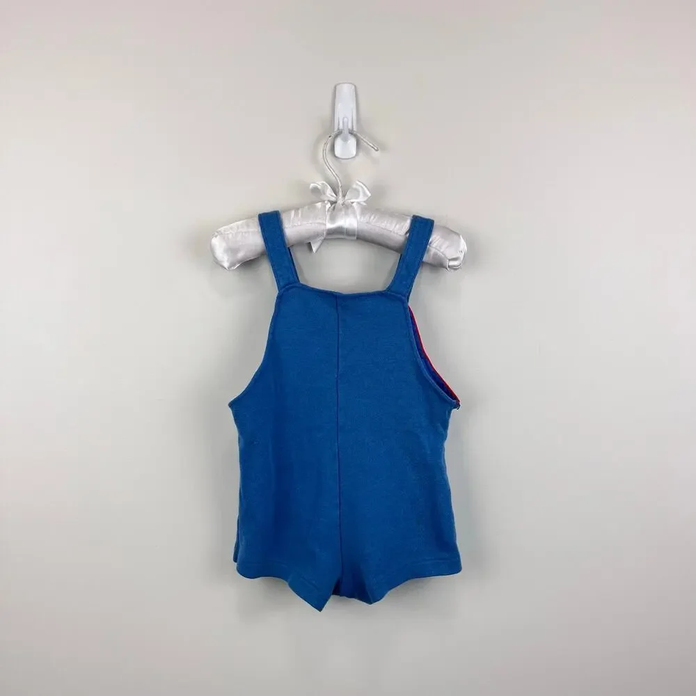 Vintage Carter's Blue Embroidered Truck Shortalls 24 Months USA